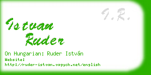 istvan ruder business card